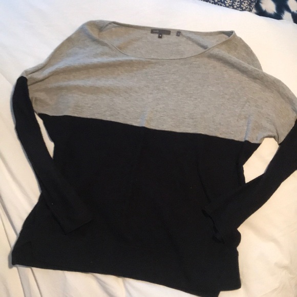 Vince Sweaters - Vince slub, loose grey & black sweater, medium